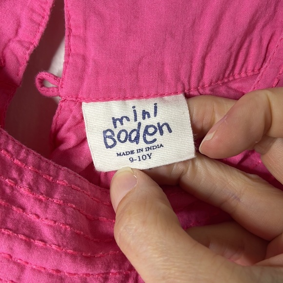 Mini Boden Sundress Size 9-10Y Pink Floral Appliqué Sleeveless - Picture 7 of 9